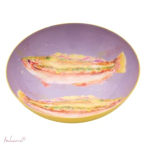 Schale Fish – dekorative Metallschale mit Fischmotiv in Lila