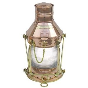 Ankerlampe Kupfer Messing – große maritime Schiffslampe elektrisch 230V