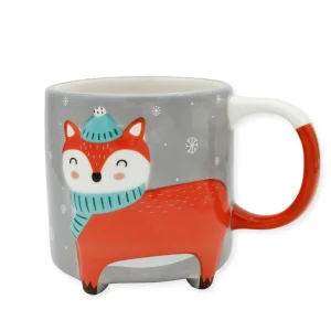 Cute Animal Kaffeebecher Winter Edition Fuchs – winterlicher Keramikbecher mit liebevollem Design