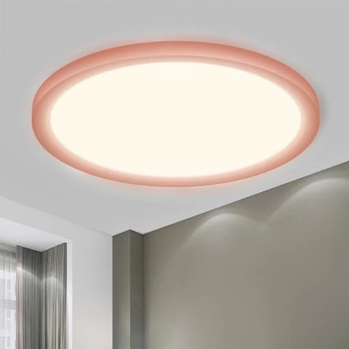 LQWELL® Deckenleuchte LED Deckenlampe, IP44 Wasserfest Badlampe Rund Flach 23W 4000K 2400LM Modern Schlicht Lampe Dünn für Wohnzimmer Badezimmer Schlafzimmer Küche Balkon Keller Büro, 300 * 18mm – Bild 2
