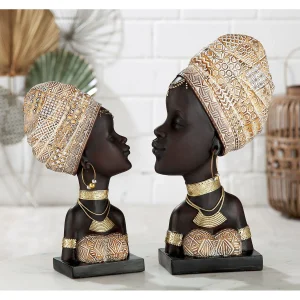Figur Zola 2er Set – orientalische Damenbüsten mit kunstvollen Details