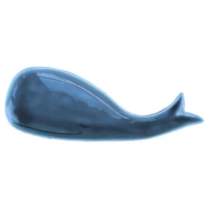 Platte Wal – maritime Servierplatte aus Steingut in Blau