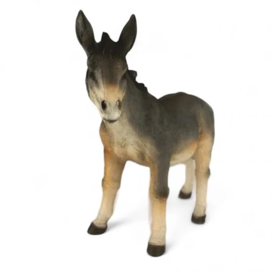Esel Figur – naturgetreue Tierfigur in Grau – Bild 2