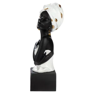 Figur Frau Jutei – stilvolle Eleganz in Schwarz und Weiß