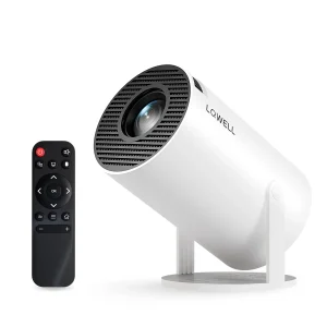 LQWELL® HY300 Mini Beamer, Native 720P, 4K 1080P Unterstützung, mit Android 11, WiFi 6, Bluetooth 5.0, unterstützt Airplay & Miracast, tragbarer Heim- und Outdoor-Projektor, für Android/iPhone/PC/Mac