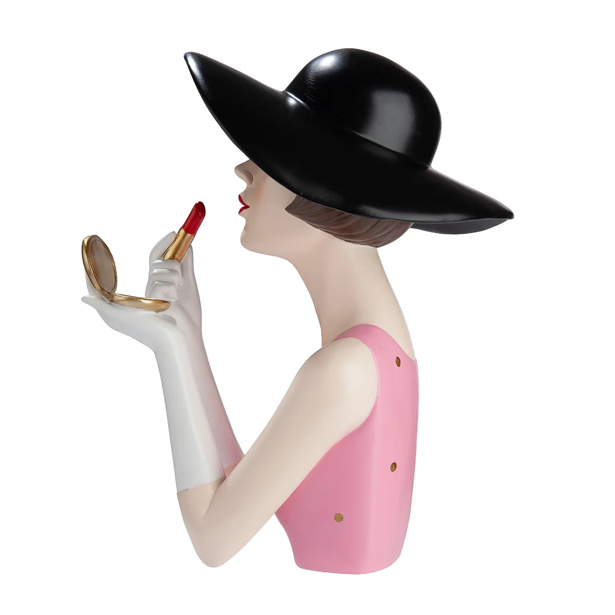 Figur Lady Amélie – elegante Damenfigur mit Lippenstift und Spiegel – Bild 6