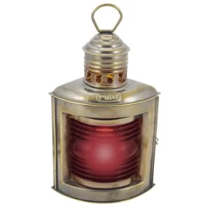 Backbordlampe antik – maritime Schiffslampe aus Messing elektrisch 230V