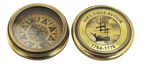 Kompass HMS Endeavour – dekorativer Messing Kompass im antiken Stil – Bild 2
