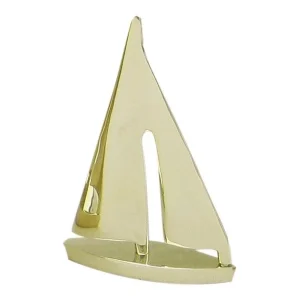 Segel Yacht – maritime Dekofigur aus Messing
