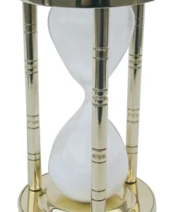 Sanduhr Messing Säulen Design – dekorative 15 Minuten Sanduhr im maritimen Vintage Stil