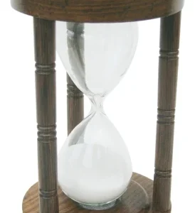 Sanduhr Holz Säulen Design – dekorative 15 Minuten Sanduhr im natürlichen Vintage Stil