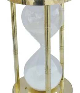 Sanduhr Messing Säulen Design – dekorative 60 Minuten Sanduhr im maritimen Vintage Stil
