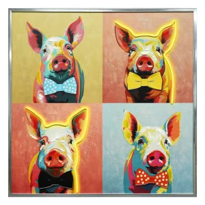 Lumière d’Art Collection - LED Wandbild  Pop Art Pigs
