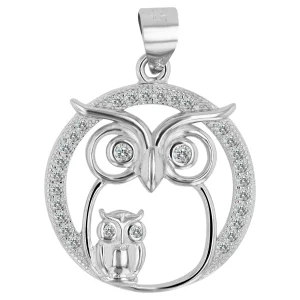 Eulen Anhänger Willa aus 925 Silber mit Zirkonia