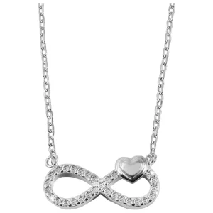 925/- Echt Silber Halskette Unendliche Liebe in 3 Farben