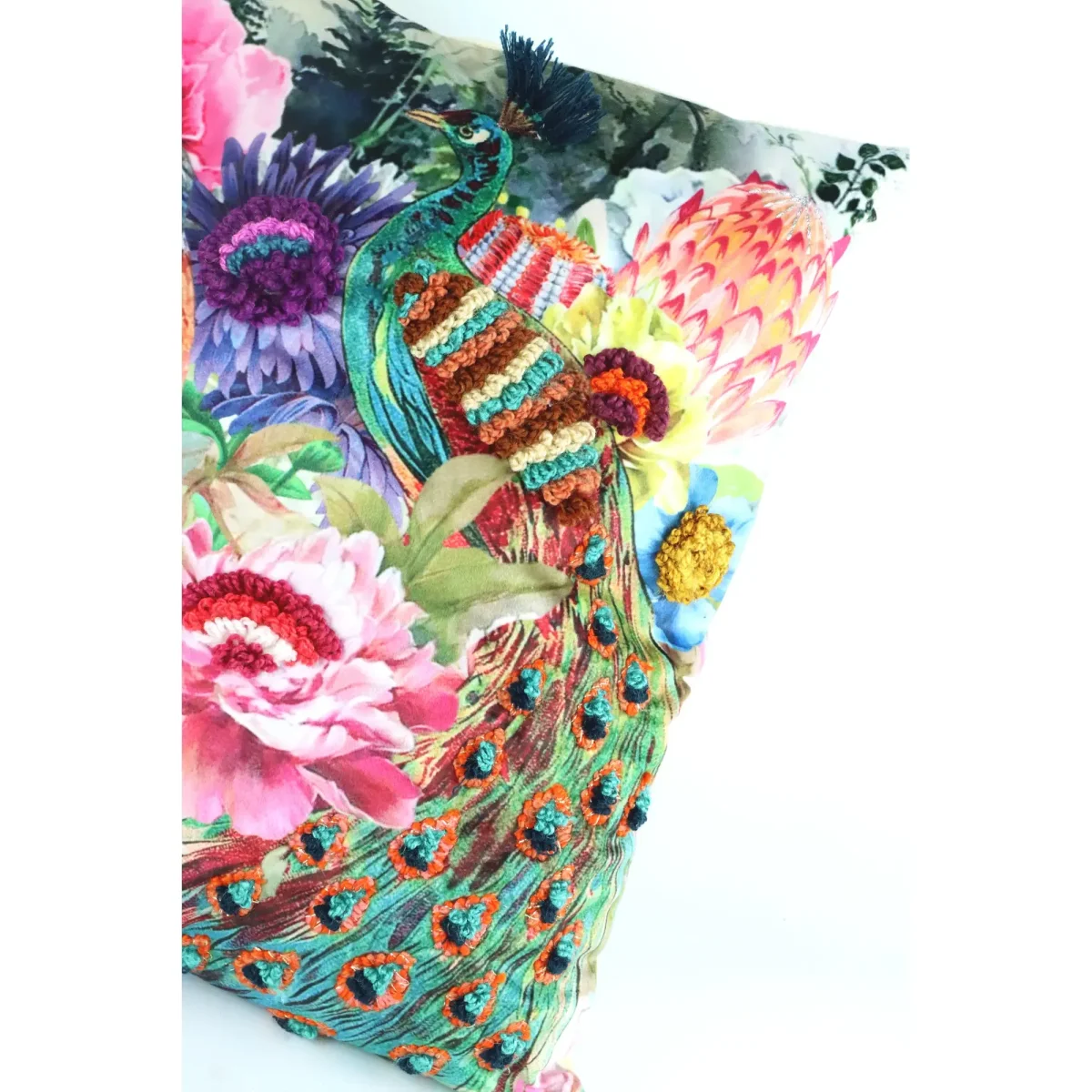 Kissenhülle Peacock 45 x 45 cm aus Samt – Bild 3