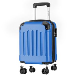 YONSLY® Kabinenkoffer mit abnehmbaren Rädern, S Koffer Suitcase, Trolley Reisekoffer, Rollkoffer Handgepäck mit 4 Rollen 360°, Hartschalenreisekoffer, Zahlenschloss, Gummigriff