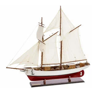 Lougre Segelschiff – handgefertigtes Modellschiff aus Holz im historischen Stil