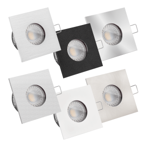 Lista Aqua Einbaustrahler | 230V & IP65 | 35mm flach | DIMMBAR & 90 CRI | 7W statt 90W | Reflektor 60° | Aluminium eckig