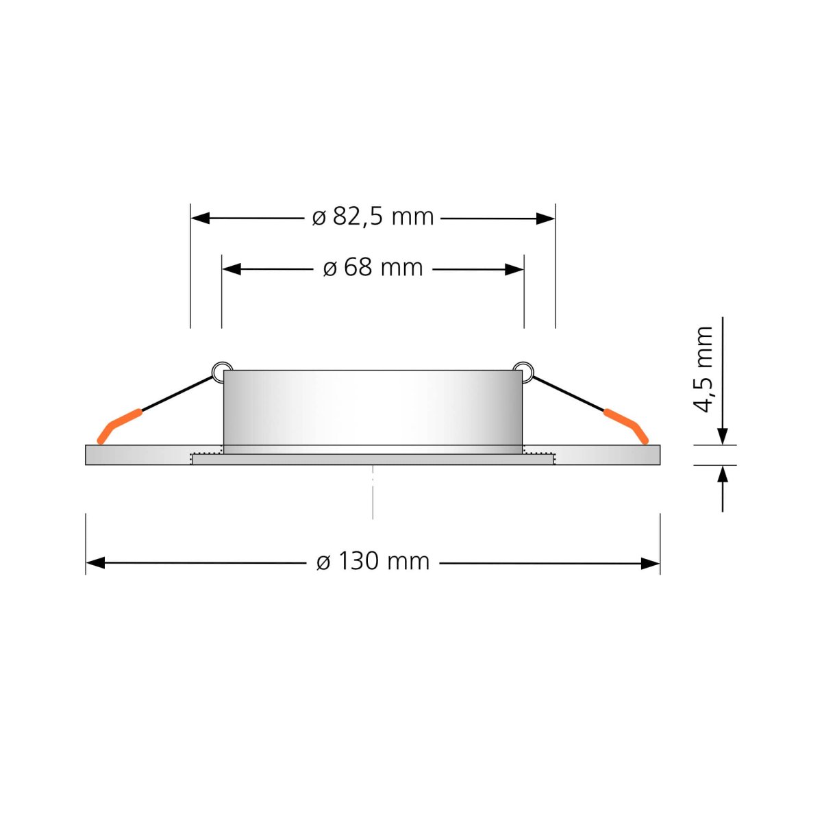 Abdeckblenden / Erweiterungsaufsätze für Forma | IP20 / IP44 | Aluminium | 13cm | für Lochausschnitt bis 120mm – Bild 4
