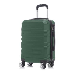 YONSLY®  Reisekoffer Trolley, Rollkoffer Handgepäck Set, Kabinenkoffer, Travel Koffer Suitcase mit 4 Rollen 360°, Zahlenschloss, Weicher Gummigriff, Hartschalenreisekoffer
