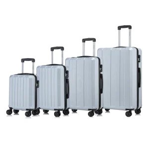 YONSLY® Trolley Reisekoffer Suitcase Set, Travel Rollkoffer Handgepäck, Kofferset, Gepäckset Hartschalenreisekoffer mit 4 Rollen 360°, Zahlenschloss, Weicher Gummigriff (4er Set, S,M,L&XL)