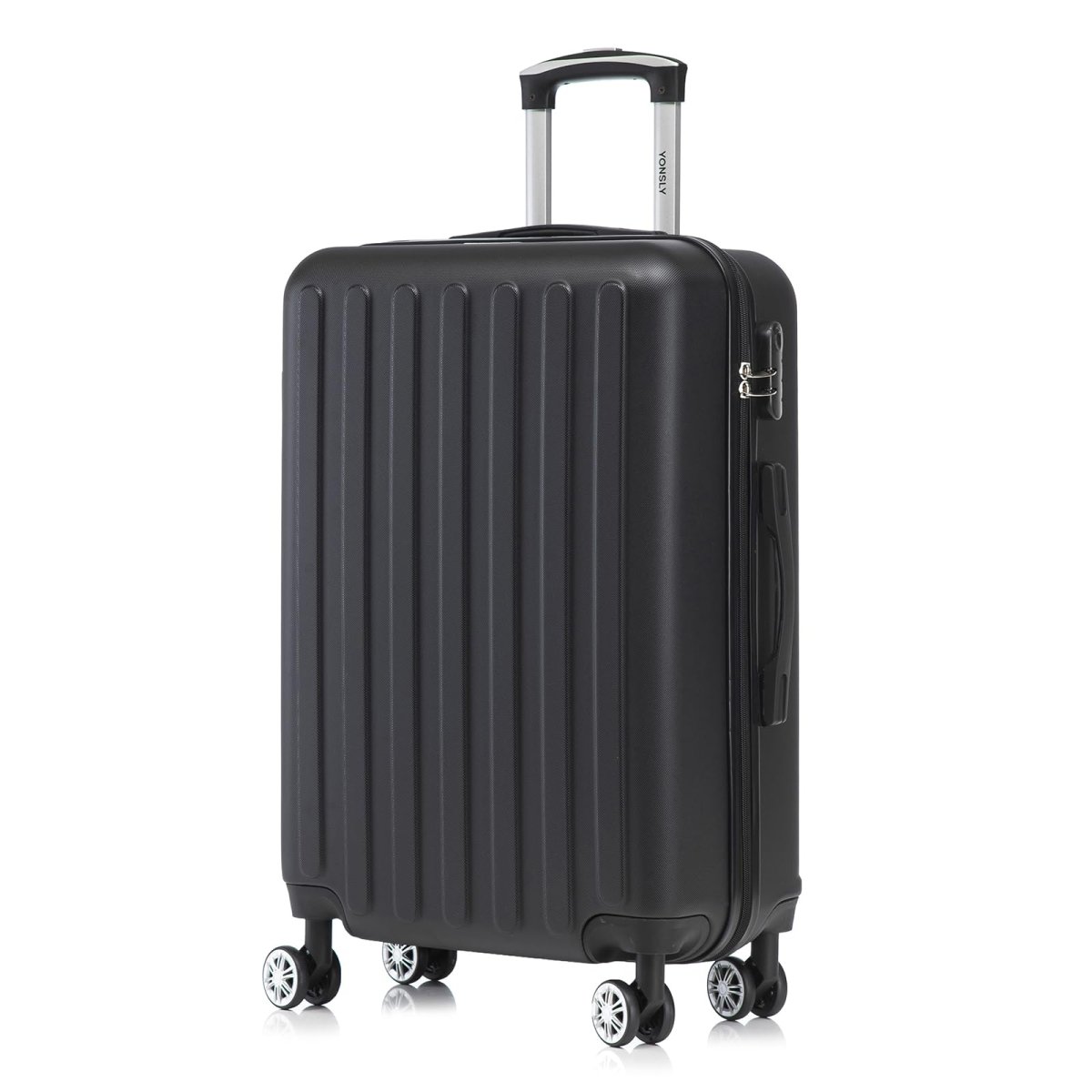 YONSLY® Koffer Suitcase, Trolley Reisekoffer Set, Rollkoffer Handgepäck, Kabinenkoffer Hartschalenreisekoffer mit 4 Rollen 360°, Zahlenschloss, Weicher Gummigriff – Bild 2