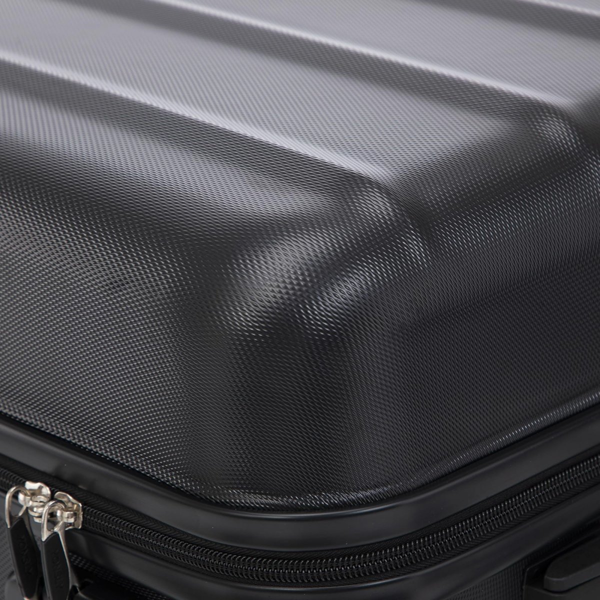 YONSLY® Reisekoffer Trolley Rollkoffer Handgepäck Set, Kofferset, Gepäckset, Hartschalenreisekoffer Travel Koffer Suitcase mit 4 Rollen 360°, Zahlenschloss, Weicher Gummigriff (3er Set,M,L&XL,Schwarz) – Bild 7