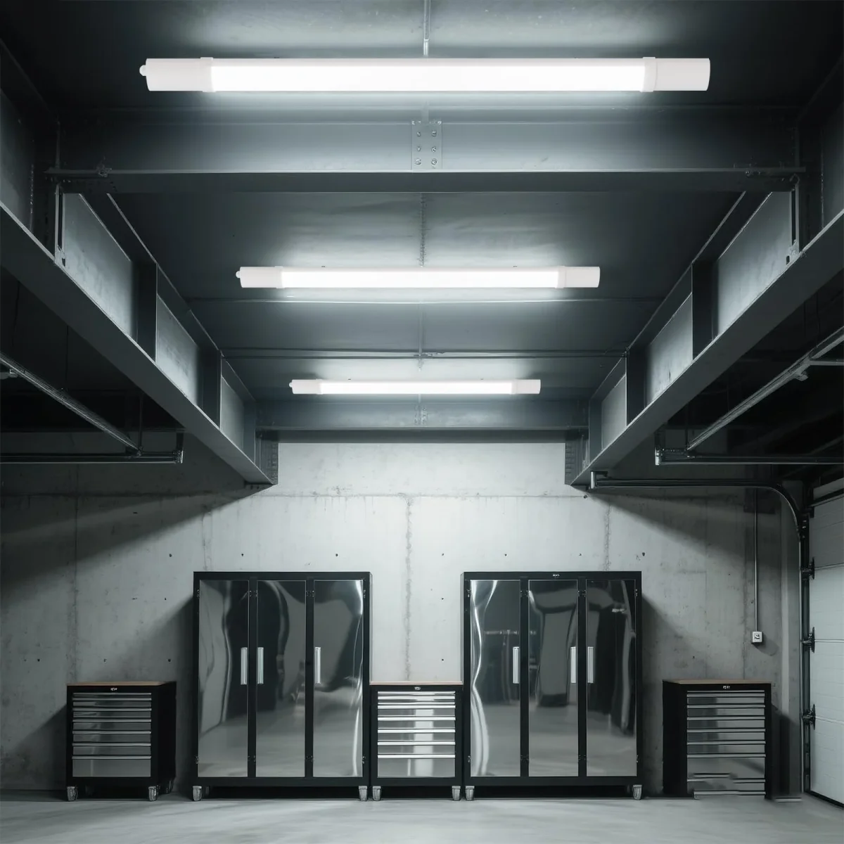 LQWELL® LED Feuchtraumleuchte, LED Röhre 120x7x4.5cm IP65 Wasserfest, 36W 4100LM 6500K, Deckenleuchte Lange als Kellerleuchte, Wannenleuchte, Nassraumleuchte, Garagelampe, Werkstattlampe, 5 Stück – Bild 8