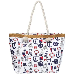 Damen Handtasche aus Textil, Maße: 50 x 33 x 12 cm