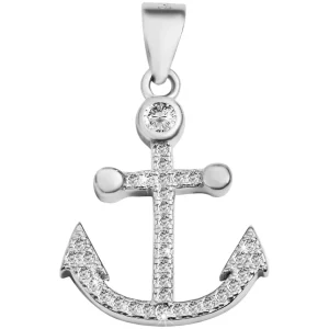 Echt Silber Anhänger Anker ohne Kette, 925/, 1,4 gr., rhodiniert