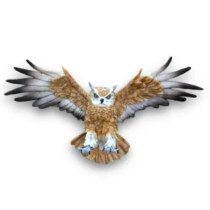 Eule Wandfigur – fliegende Eule mit ausgebreiteten Flügeln