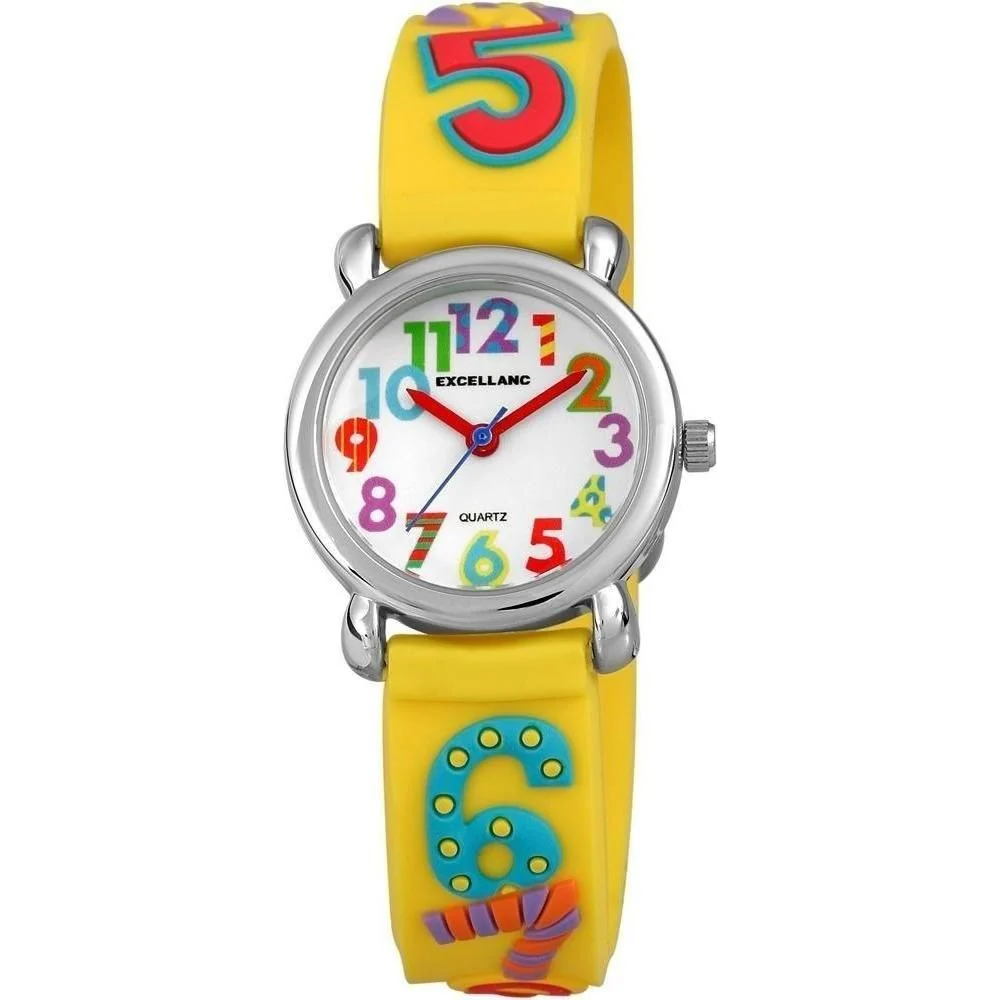 Excellanc Kinderuhr mit Silikonarmband in 4 Farben