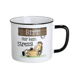 Keramik Tasse "Brrr nur kein Stress"