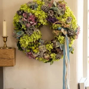 Kranz mit echten Blumen 36 cm Durchmesser