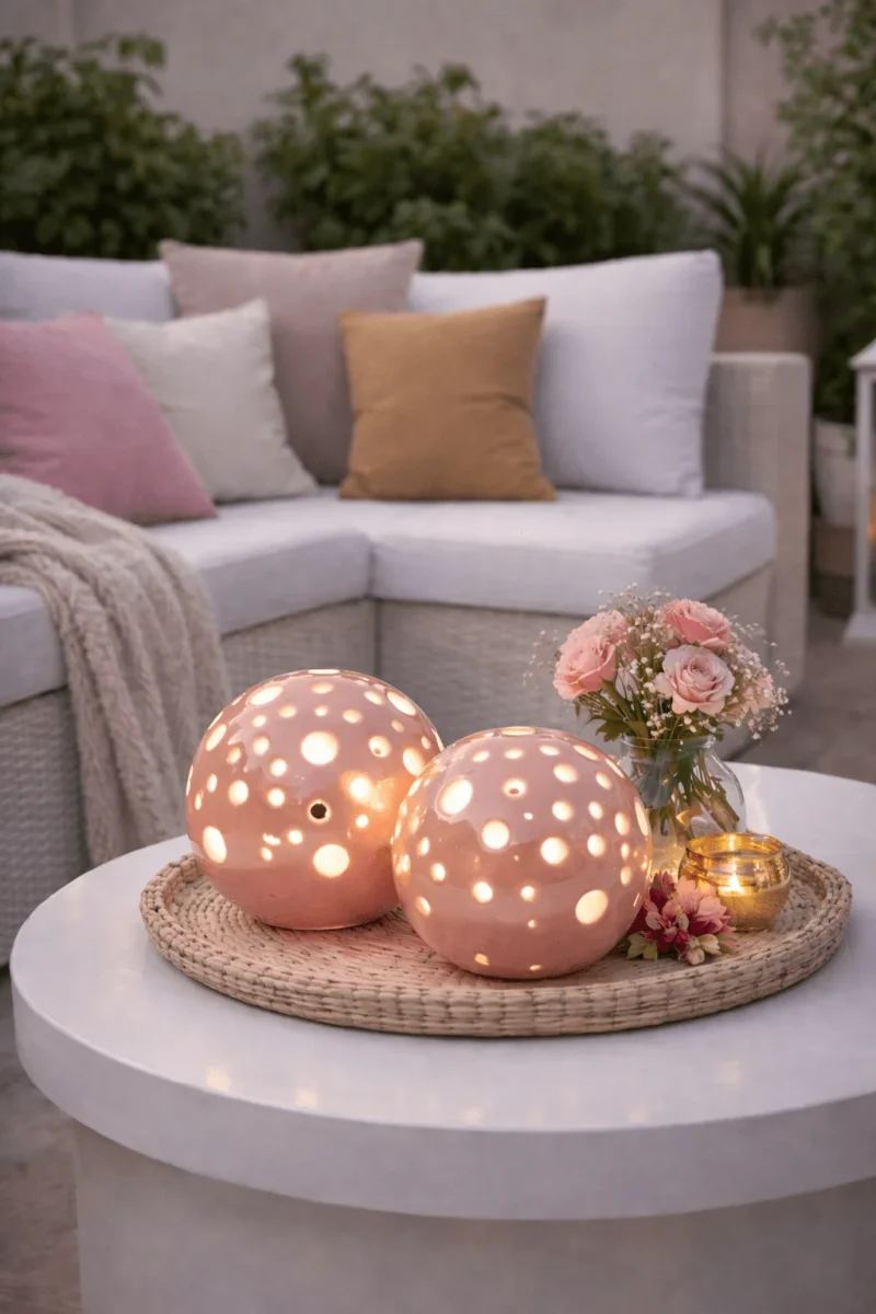 Tiziano Lichtkugel Padova LED rosa – Bild 2