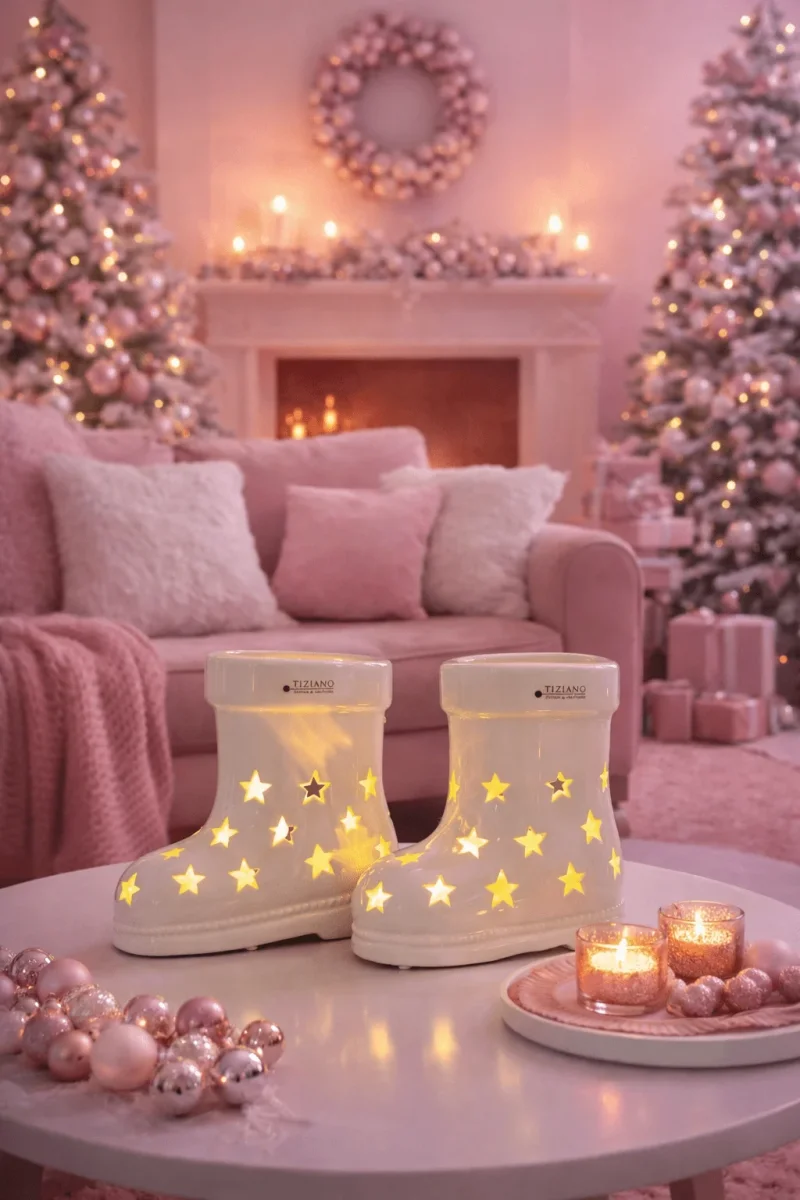 Tiziano Stiefel Santa LED creme-weiß + Timer 2. Wahl – Bild 2