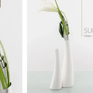 Tiziano Vase Solifleurvase Suri weiß-creme