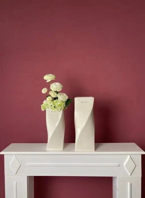 Tiziano Vase Tenuta eckig weiß-creme – Bild 3
